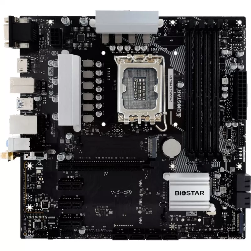 Pagrindinė plokštė Biostar B760MX2-E Pro D4 - B760 - Socket 1700 - Micro ATX