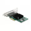 DeLOCK PCI Express x4 kortelė 4 x RJ45 Gigabit LAN BCM pilka