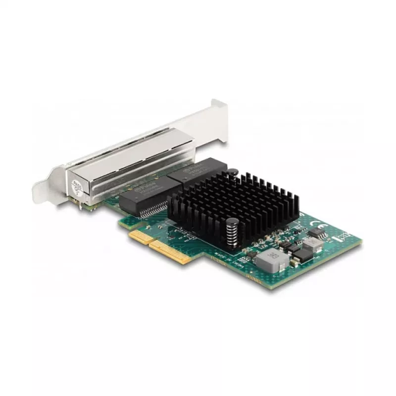 DeLOCK PCI Express x4 kortelė 4 x RJ45 Gigabit LAN BCM pilka