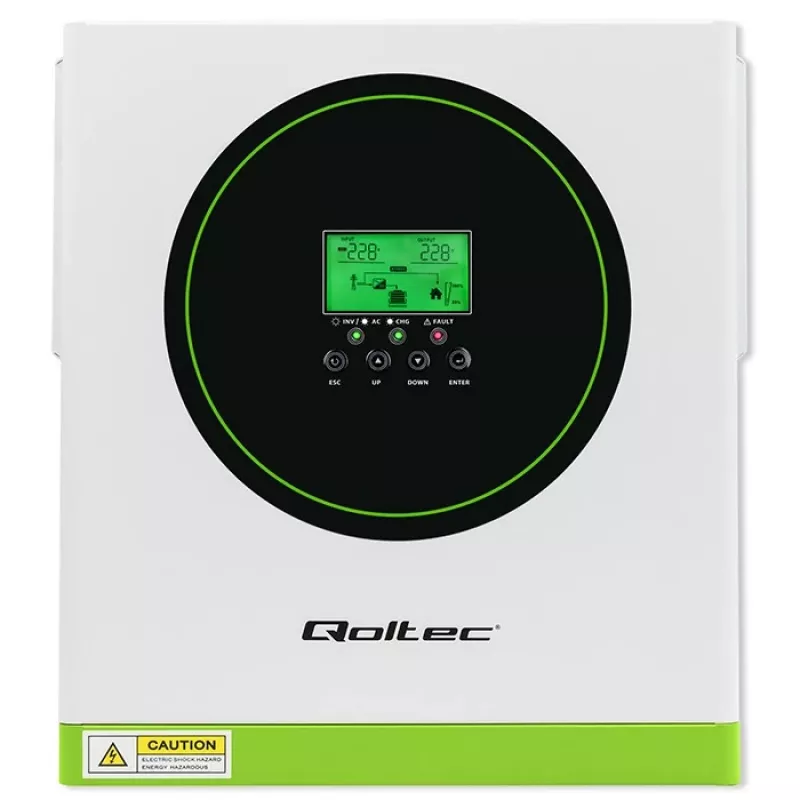 Qoltec hibridinis saulės inverteris nepriklausomam tinklui 1500W