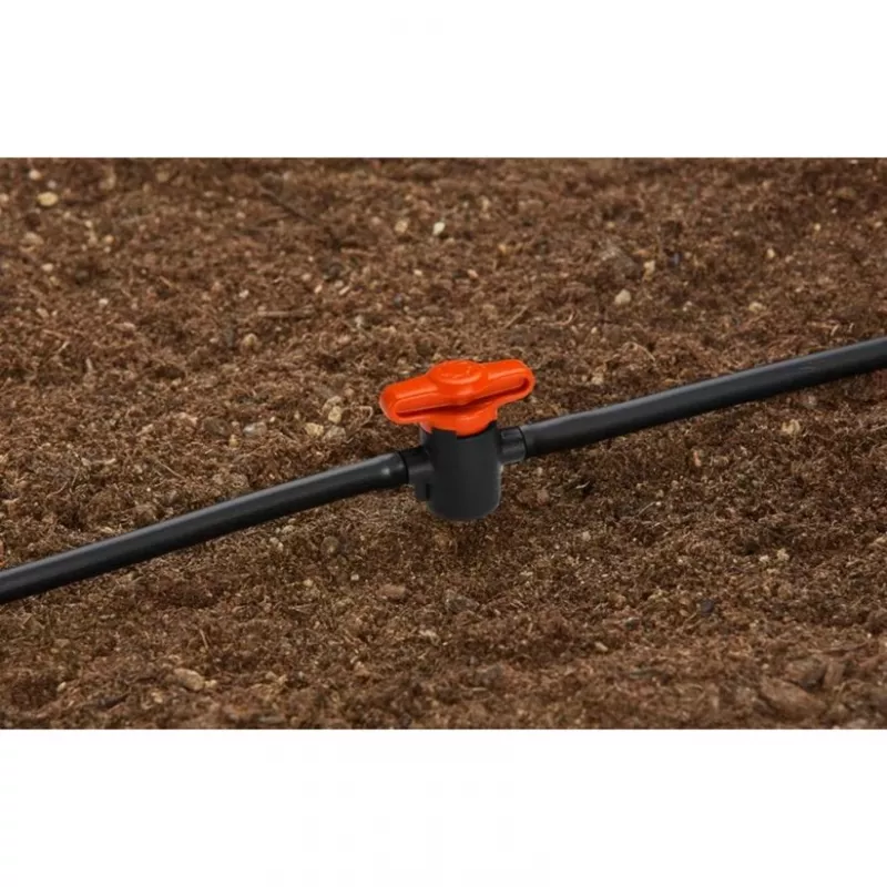 GARDENA 13217-20 reguliavimo ir uždarymo vožtuvas 3/16 inch juodai oranžinis šalto vandens laistymo sistemai