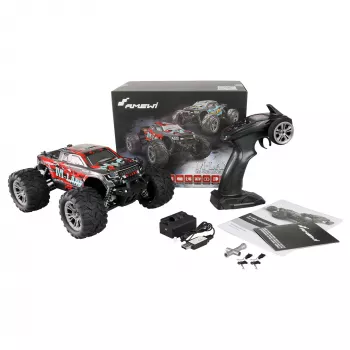 Amewi M-Land Monstertruck 48km/h 4WD 1:16 RTR Raudonas (22622)