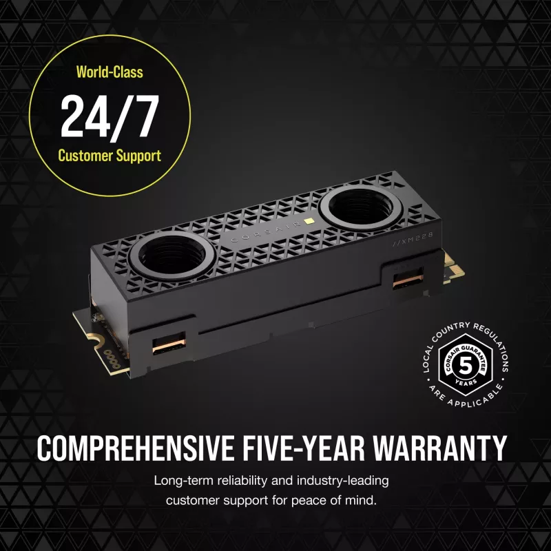 SSD Corsair MP700 PRO SE Hydro X 2 TB M.2 PCIe 5.0 14000 MB/s skaitymas 12000 MB/s rašymas