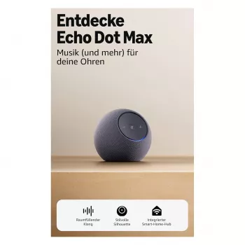 Amazon Echo Dot Max 2025 Graphite – belaidis garsiakalbis su Alexa