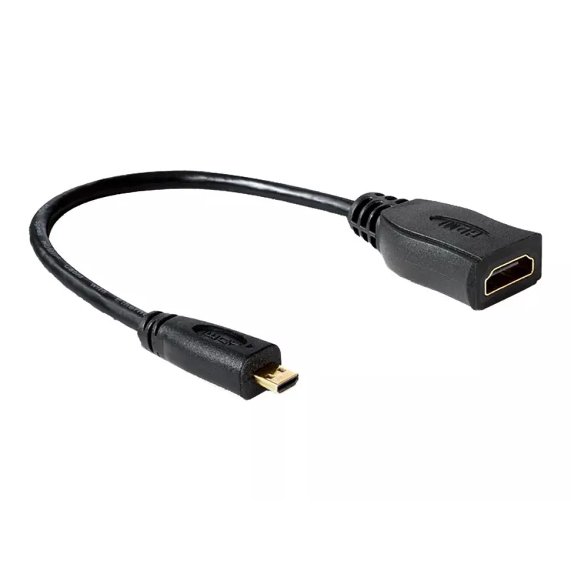 HDMI kabelis DeLOCK 65391 0,23 m, A tipo (standartinis) į D tipo (Micro-HDMI), juodas