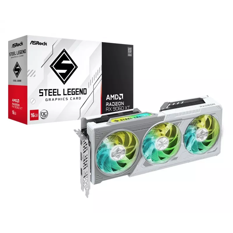 Vaizdo plokštė ASRock AMD Radeon RX 9060 XT Steel Legend 16GB OC