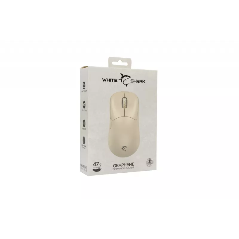 Pelė White Shark GM-5014 Graphene Beige USB