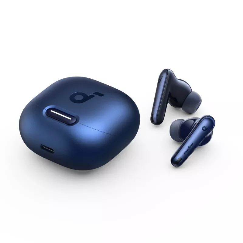 Ausinės Soundcore Liberty 4 NC (TWS, Bluetooth, USB-C, tamsiai mėlyna)