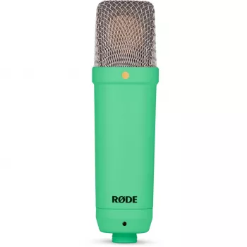 Mikrofonas RODE NT1 Signature su XLR kabeliu ir stalo stovu, šviesiai žalias, rinkinys