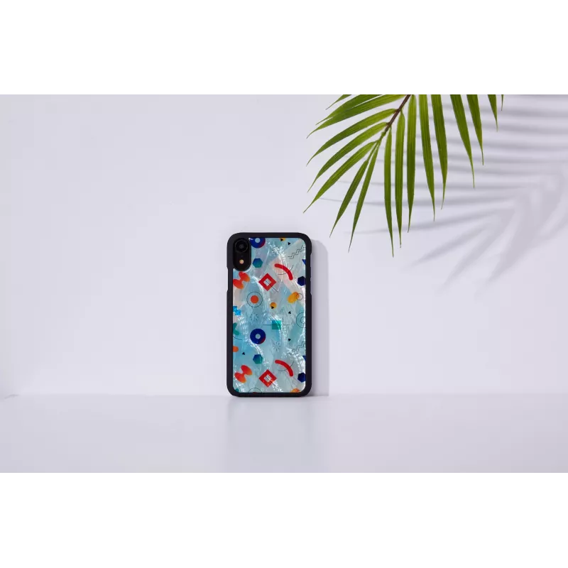 Apsauginis dėklas iKins iPhone XR — Juodas Poppin Rock dizainas