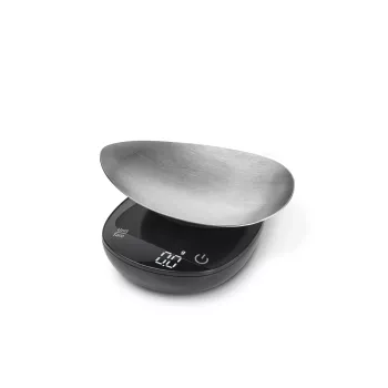 Virtuvinės svarstyklės Caso FinoCompact 03201 – 0,5 kg, 1 g, LED ekranas, nerūdijantis plienas/juoda