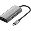 Satechi 4-in-1 USB-C 3.2 Gen2 dokų stotelė ST-H3C25EM Pilka