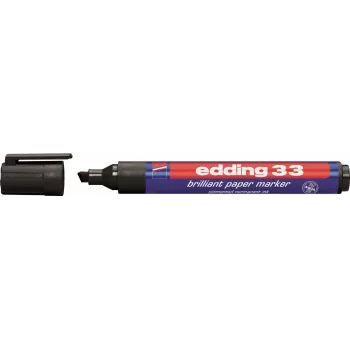 Nuolatinis markeris Edding 33 su kaltiniu antgaliu juodas