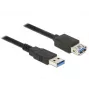 DeLOCK USB3.0 prailginimo kabelis – USB-A (kištukas) į USB-A (lizdas) – 5,0 m – juoda (85058)