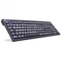 Logickeyboard XL Print USB QWERTZ Vokiška juoda klaviatūra