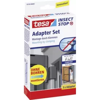 Adapterių rinkinys tinkleliui nuo vabzdžių Tesa 55193-03 Alu Comfort rėmams