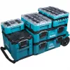 MAKTRAK Organizer compact įrankių dėžė Mėlyna/permatoma, permatomas dangtelis