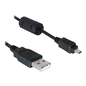 DeLOCK USB kabelis 1,83 m juodas vyriškas/moteriškas nikeliuoti kontaktai