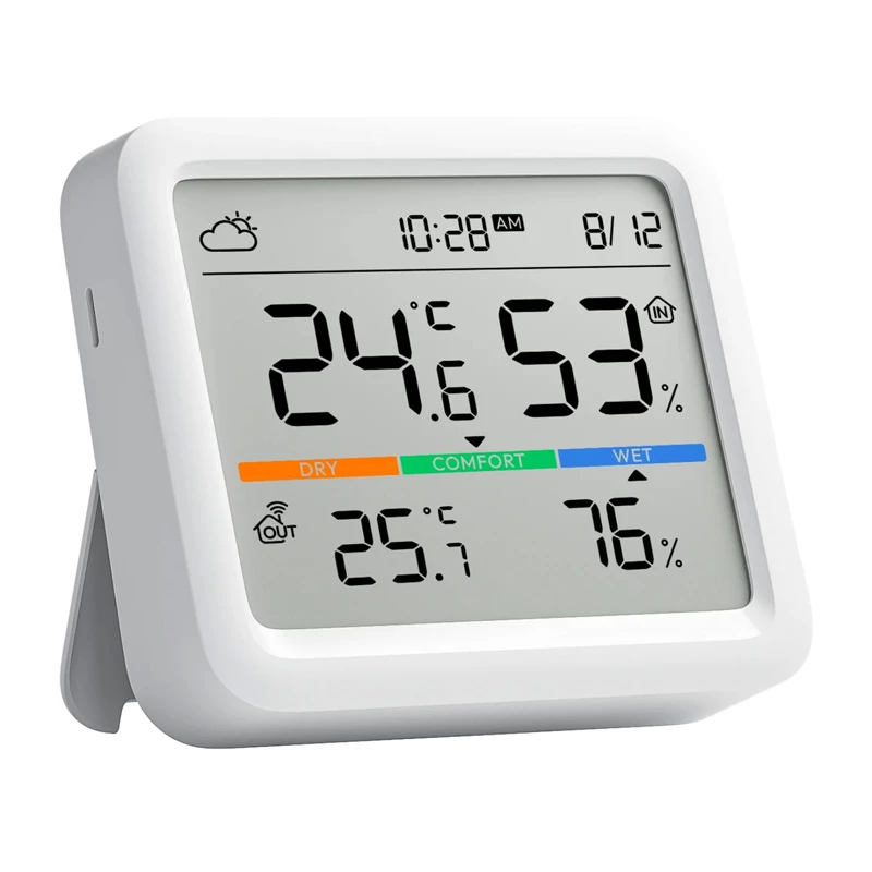 SwitchBot Meter Pro temperatūros ir drėgmės jutiklis su LCD ekranu, baltas