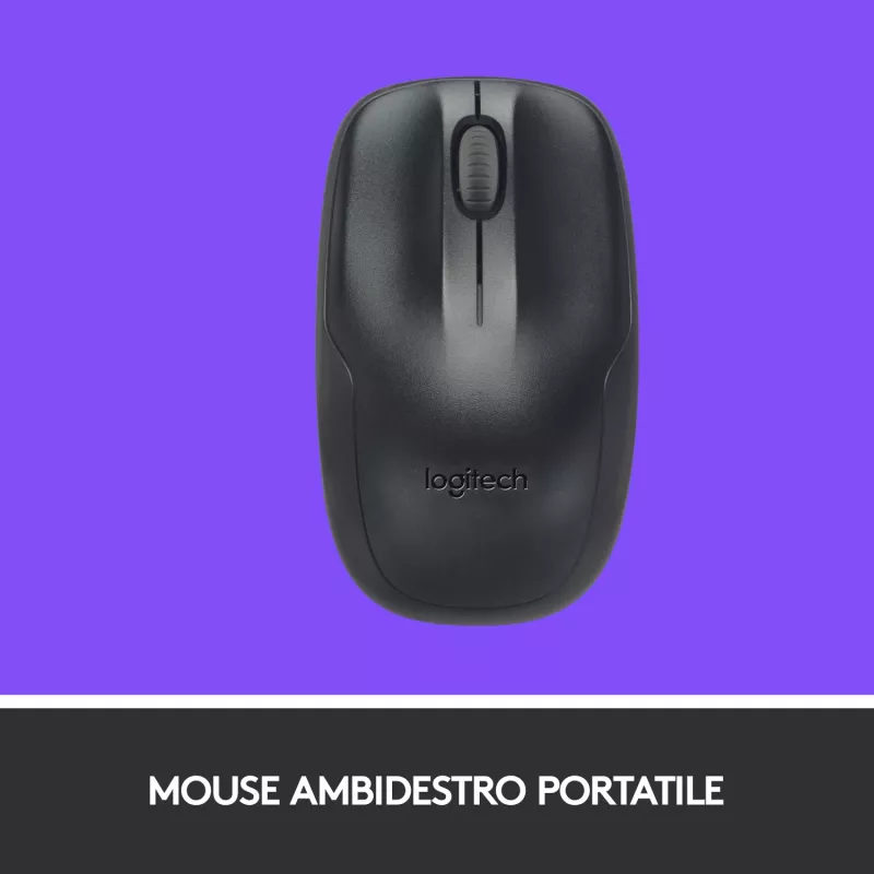 Logitech Wireless Combo MK220 - belaidis klaviatūros ir pelės rinkinys - 2,4 GHz - itališkas išdėstymas - tamsiai pilka (920-003721)