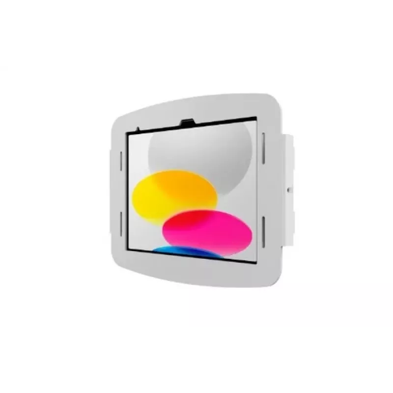Compulocks iPad 10,9 colio 10-os kartos Space apsauginis aliumininis dėklas su sieniniu laikikliu, baltas