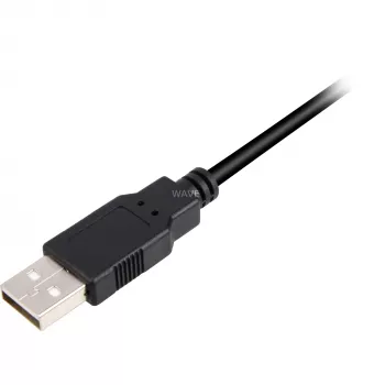 USB 2.0 laidas, USB-A kištukas > Micro-USB kištukas (juodas, 2,0 metro)