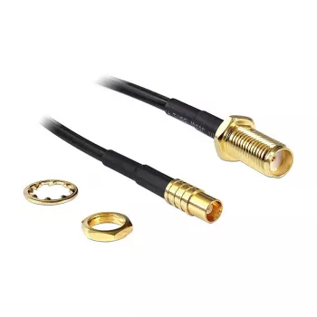 Koaksialinis kabelis DeLOCK 88577 0,2 m SMA MCX juodas