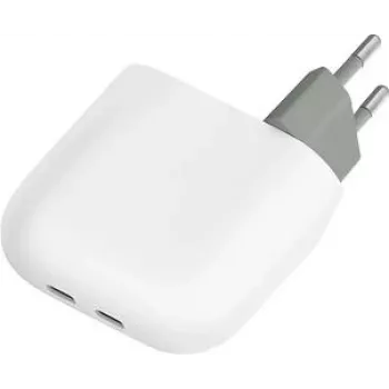Google Flex 67W Dvigubas USB-C Greitasis Įkroviklis Baltas