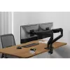 Laikiklis monitoriui DIGITUS Dvigubas monitorių laikiklis 2×45 colių ekranams, spaustuvas, 2×20 kg, VESA 75×75–100×100, pakreipimas -20–50°
