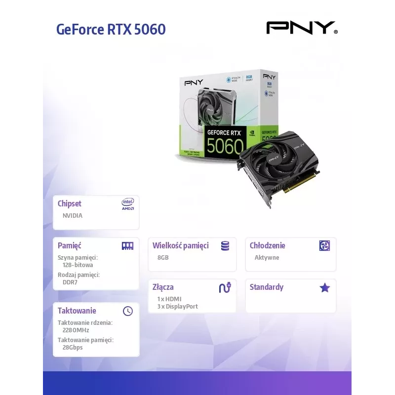 PNY GeForce RTX 5060 8GB vaizdo plokštė