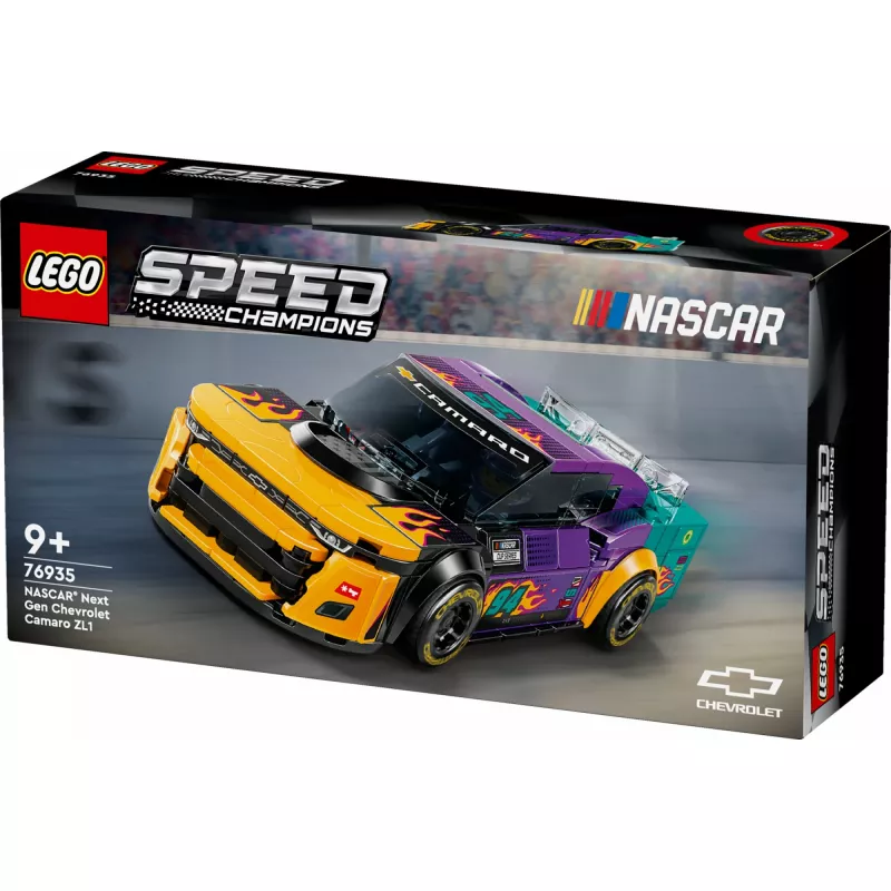 Konstruktorius LEGO Speed Champions 76935 NASCAR Next Gen Chevrolet Camaro ZL1, 328 dalių, 1 minifigūrėlė, nuo 9 metų