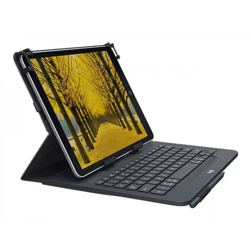 Logitech Universal Folio su integruota klaviatūra 9–10 colių planšetėms, itališkas QWERTY išdėstymas
