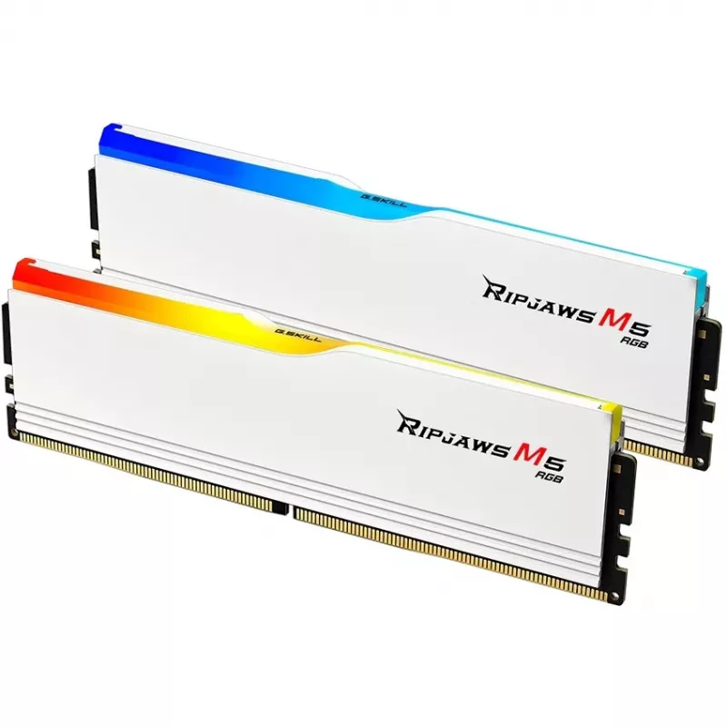 G.Skill Ripjaws M5 RGB 32 GB (2x 16 GB) DDR5-5200 MHz atminties rinkinys, balta spalva, INTEL XMP
