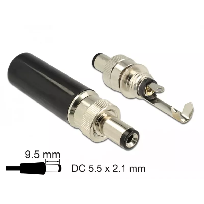 DC kištukas DeLOCK 89913 (5,5 x 2,1 mm, litavimui)