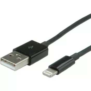 VALUE Lightning–USB kabelis 1 m juodas, skirtas iPhone, iPad, iPod