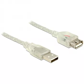 USB laidas DeLOCK 83883 USB 2.0 2 m permatomas
