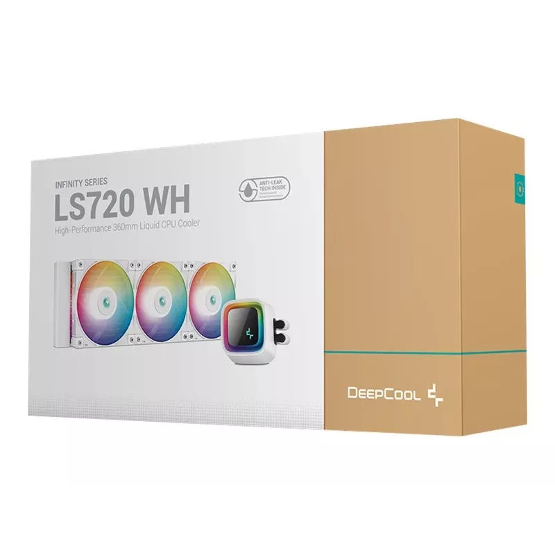 Vandens aušintuvas DeepCool LS720 WH 360 mm 3×120 mm FC120 A-RGB PWM 500-2250 RPM 32.9 dB