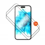 Grūdinto stiklo apsauginis stikliukas FIXED, skirtas Apple iPhone 17, 2.5D pilnas dangtelis – 2 vnt., juodas
