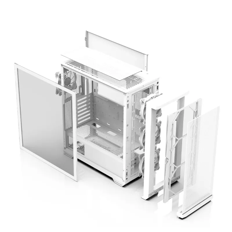 Zalman Z10 DUO ATX korpusas baltas su ZM-IF120 x4 ventiliatoriais