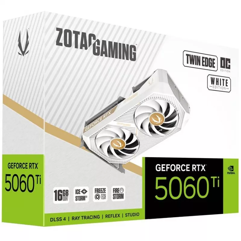 ZOTAC GAMING GeForce RTX 5060 Ti Twin Edge OC 16GB GDDR7 Baltoji versija