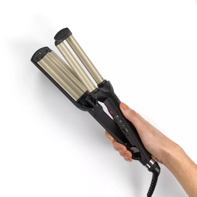 BaByliss C260E EasyWaves tekstūravimo lygintuvas šiltai juodas, sidabrinis, 70.9 W (1.8 m)