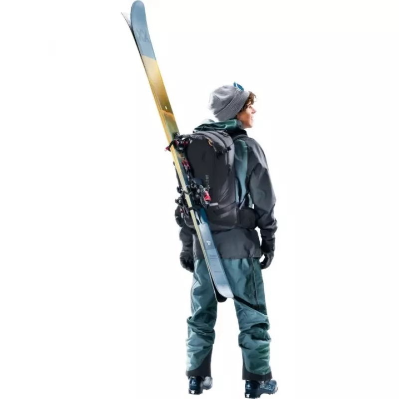 Kuprinė DEUTER Freerider Pro 34+ – techninė freeride slidžių žygiams, 34 L, juoda, šalmo laikiklis, diržas