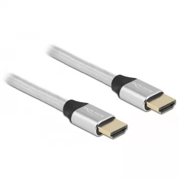 HDMI laidas DeLOCK Ultra High Speed 48 Gbps 8K 60 Hz sidabrinis 3 m