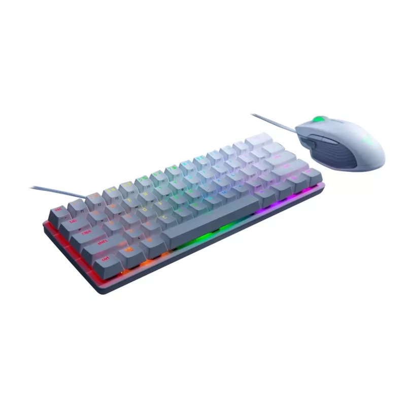 Mechaninė žaidimų klaviatūra Razer Huntsman Mini 60% balta USB QWERTY US International optiniai jungikliai