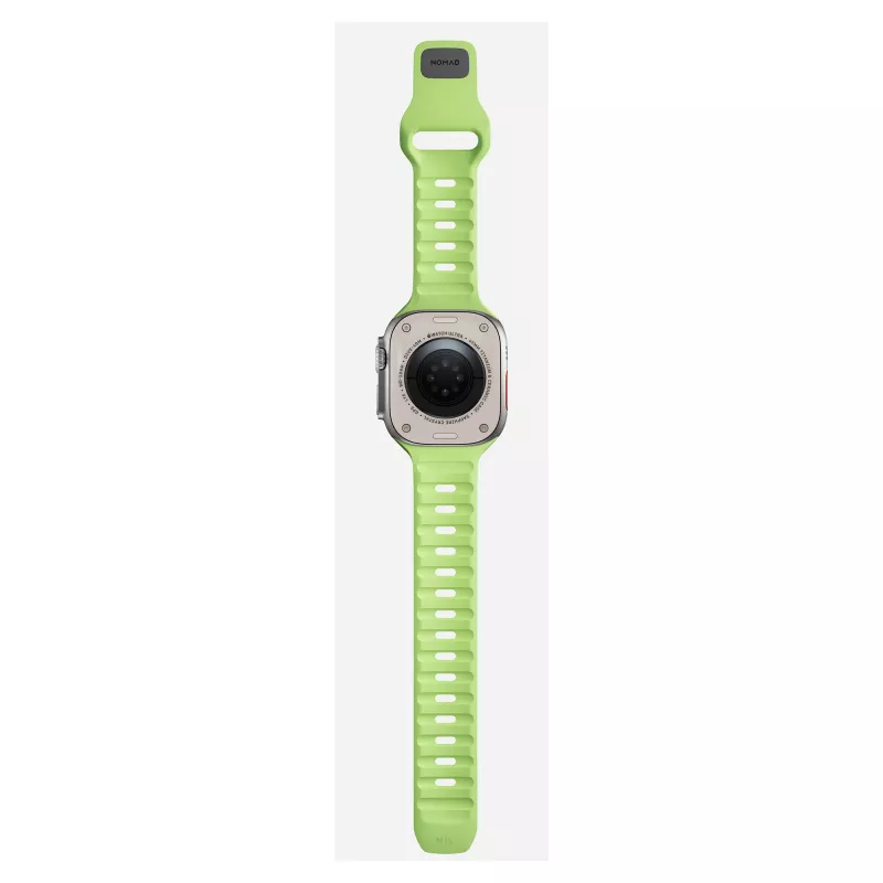 Nomad Sport Band šviesiai žalias guminis dirželis — plotis 21,5 mm, riešui 160–195 mm