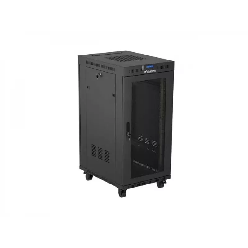 Laisvai pastatomas stelažinis korpusas LANBERG FF01-6824-23BL 24U 600×800 mm IP20 Juodas