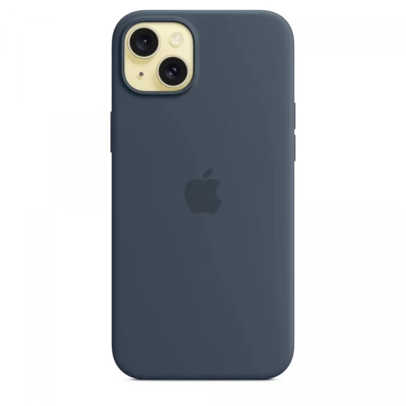 Apple iPhone 15 Plus Silikoninis Dėklas su MagSafe – Storm Blue