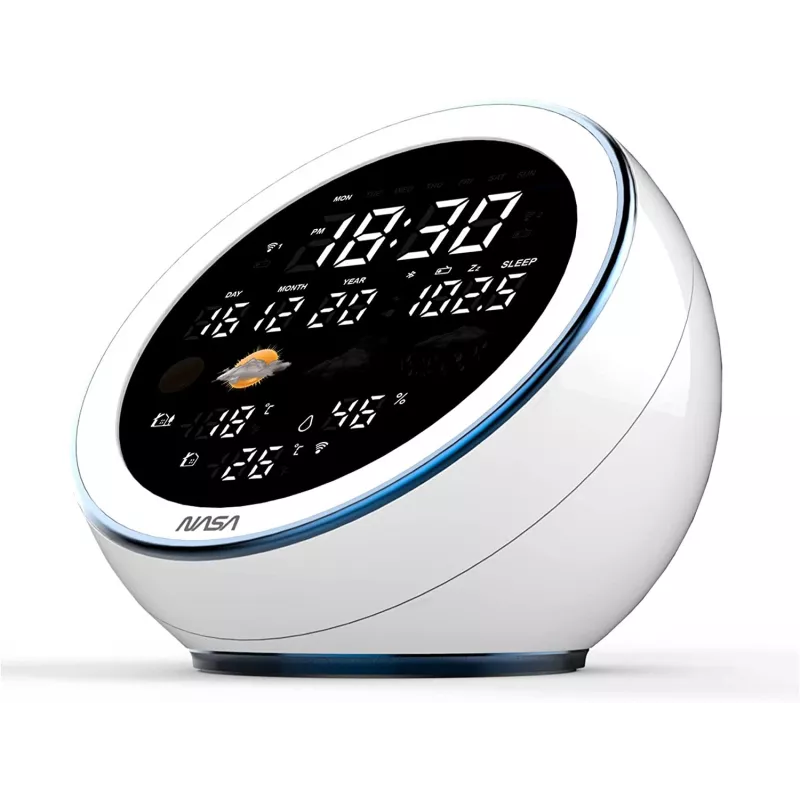Oro stotis Nasa WSP1500 balta su Bluetooth garsiakalbiu ir mėnulio fazėmis