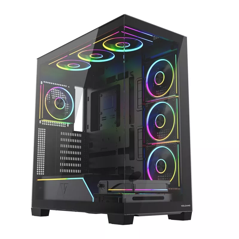 Modecom Volcano Stellar Plus ARGB Midi 8F Juodas korpusas