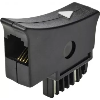 Renkforce telefono (analoginis) adapteris [1x TST kištukas – 1x RJ11 kištukas 6p4c] juodas (RF-5046540)